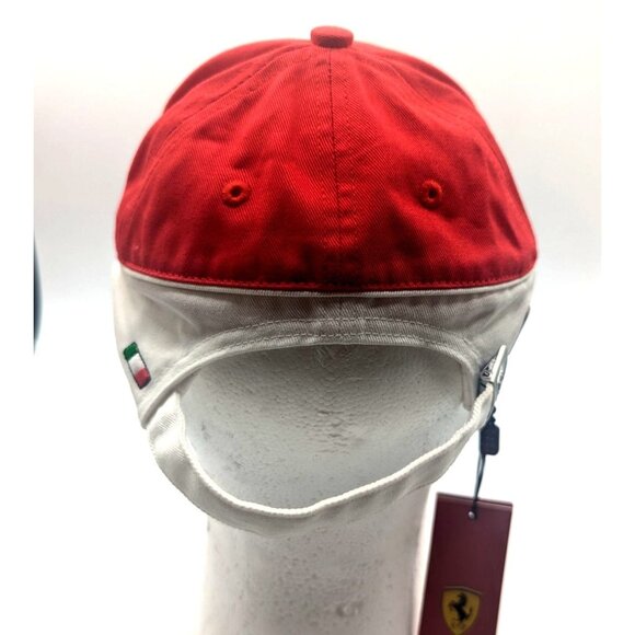 Ferrari Red & White Adjustable Baseball Cap With Embroidered Logo NWT - Picture 4 of 10